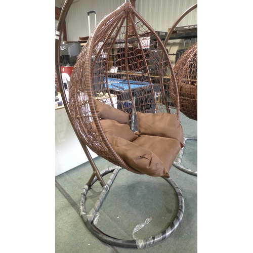 3037 - Basket, swinging/hanging egg chair with seat cushion, indoor/outdoor