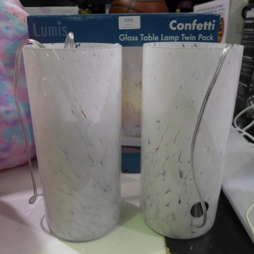 3058 - CG Glass Touch Table Lamp (2 Pack)   (289-280) * This lot is subject to VAT