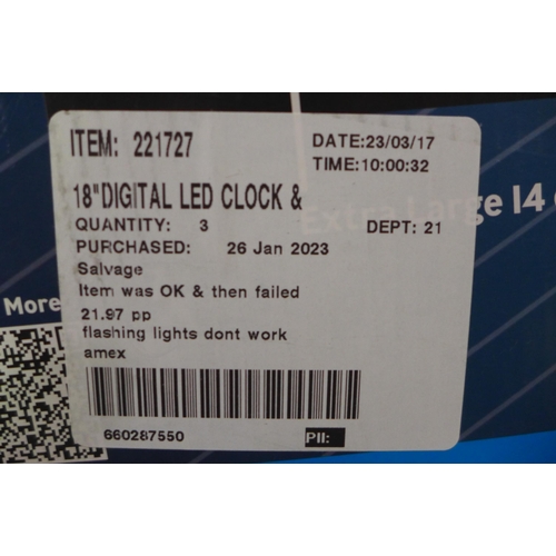 3067 - Digital LED Clock (289-107) * This lot is subject to VAT