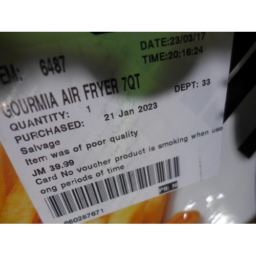 3071 - Gourmia Air Fryer (7QT) (289-103) * This lot is subject to VAT