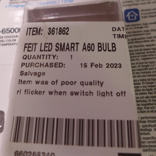 3091 - Feit LED Smart A60 Bulbs (289-272) * This lot is subject to VAT