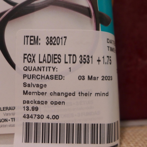 3098 - FGC Ladies Ltd 3531 +1.75 Andy Glasses (289-117) * This lot is subject to VAT