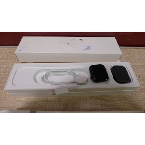 3108 - Apple Watch Series 8 Smart Watch With 2 Straps ( 45mm Midnight Aluminium Case, GPS) (model:- MNP13B/... 