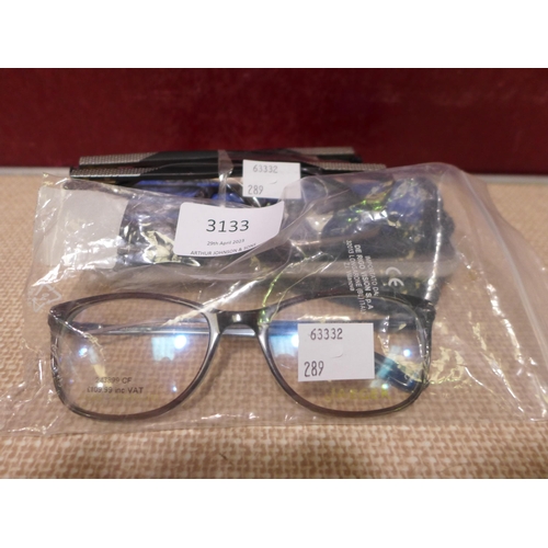 3133 - Jaeger Brown Crystal Plastic Glasses and FGX Men's Metal Lyden Glasses - Damaged - (289-226,236) * T... 