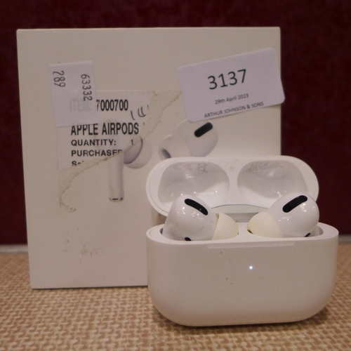 3137 - Apple Airpods Pro Magsafe (model:- MLWK3ZM/A), original RRP £164.99 + VAT (289-245) * This lot is su... 