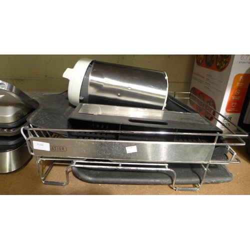 3160 - Delonghi Multigrill, Kenwood 1.5ltr Soup Maker & Sabatier Expandable Dishrack   (286-112,113,121/903... 