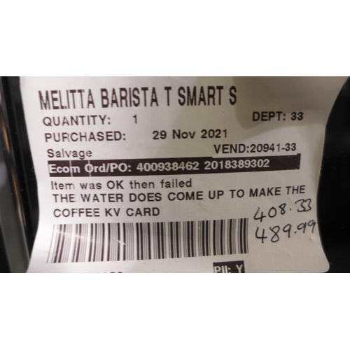 3163 - Melitta Barista T smart coffee machine (286-814/904)  * This lot is subject to vat