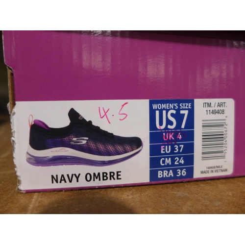 3170 - Pair of women's navy Ombre Skechers - UK size 4.5 * this lot is subject to VAT