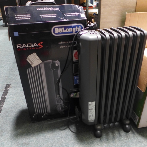 3196 - Delonghi Oil Filled Grey Radiator (model:- TRRSO715E.G) (289-382) * This lot is subject to VAT