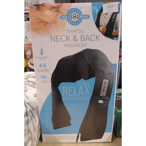 3213 - Wellbeing Shiatsu Neck Massager (288-110) * This lot is subject to VAT