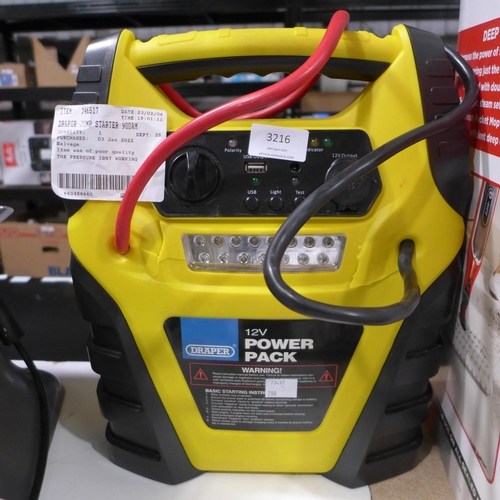 3216 - Draper Jump Starter (900AM) (288-104) * This lot is subject to VAT