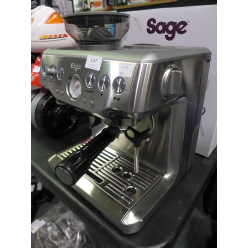 3287 - Sage Pump Coffee Machine, Model: SE5875BSS original RRP £449.99 + VAT (289-54) * This lot is subject... 