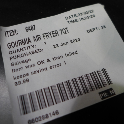 3324 - Gourmia Air Fryer (7QT) (289-167) * This lot is subject to VAT