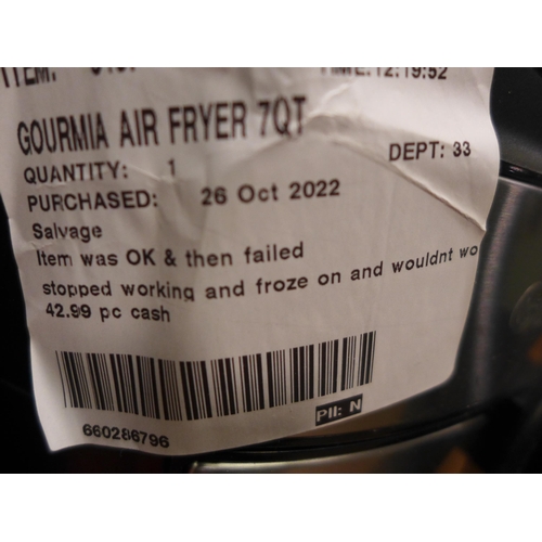 3332 - Gourmia Air Fryer (7QT) (289-29) * This lot is subject to VAT