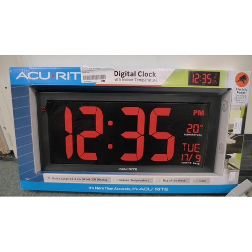 3386 - Digital LED Clock and Accuweather Wireless Wind/Weather Station  (289-392,406) * This lot is subject... 