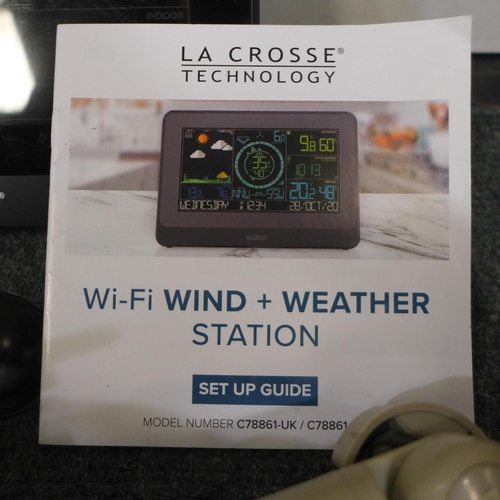 3386 - Digital LED Clock and Accuweather Wireless Wind/Weather Station  (289-392,406) * This lot is subject... 