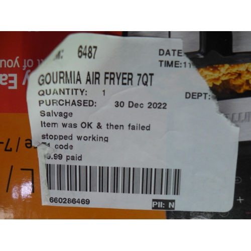 3399 - Gourmia Air Fryer (7QT) (289-387) * This lot is subject to VAT