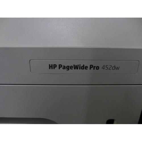 3404 - HP Page Wide Pro wireless printer (452 dw) * this lot is subject to VAT