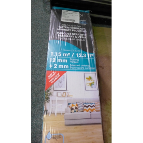 3417 - Pack of Oslo Light Oak Laminate Flooring   (289-109) * This lot is subject to VAT