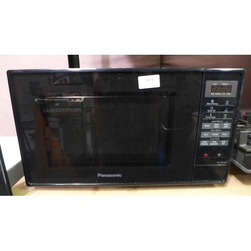 3421 - Panasonic Solo Black Microwave (289-110) * This lot is subject to VAT