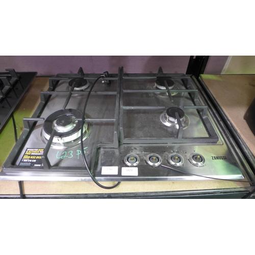 3423 - Zanussi 4-Burner Gas Hob (Model: ZGNN645X) (389-22) * This lot is subject to VAT