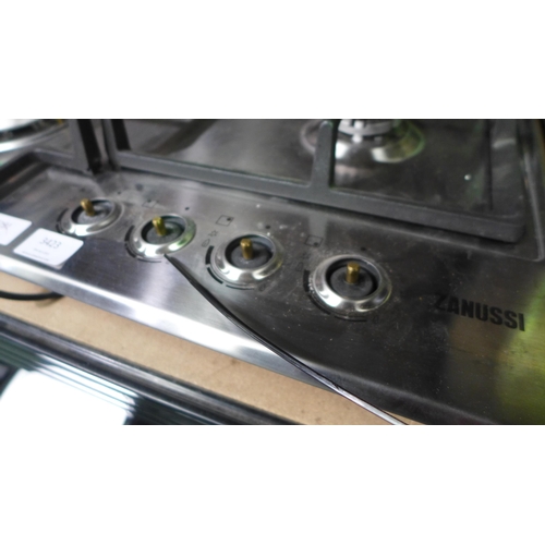 3423 - Zanussi 4-Burner Gas Hob (Model: ZGNN645X) (389-22) * This lot is subject to VAT