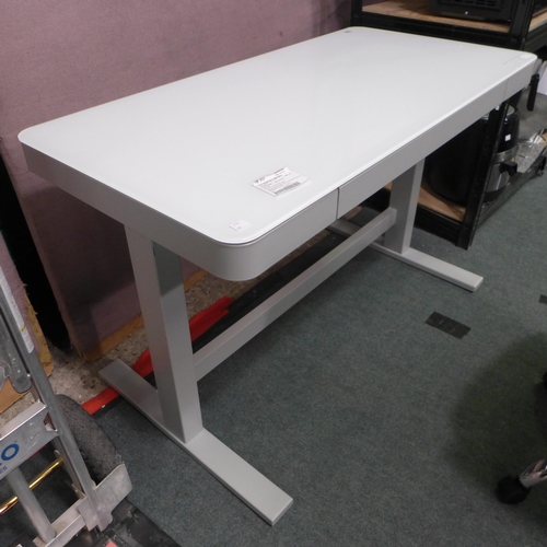 3424 - Tech White Adjustable Power Desk, original RRP £239.99 + VAT (289-16) * This lot is subject to VAT