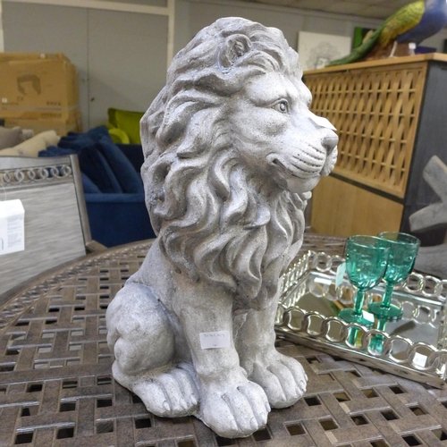 1528 - A stone effect garden lion, H 51cms (3094932)   #