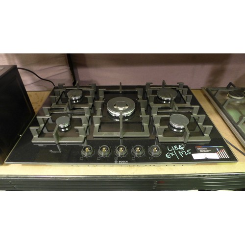 3422 - Bosch 5-Burner Gas Hob with Flame Select (Model: PPQ7A6B90) (389-184)     * This lot is subject to v... 