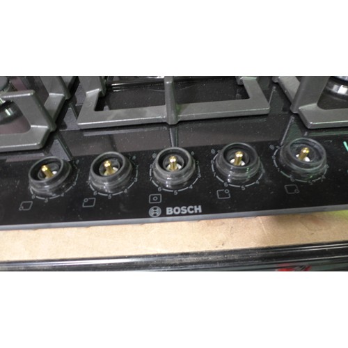 3422 - Bosch 5-Burner Gas Hob with Flame Select (Model: PPQ7A6B90) (389-184)     * This lot is subject to v... 