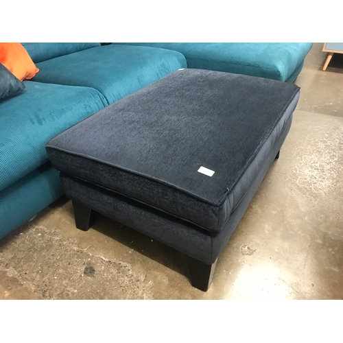 1501 - A blue upholstered footstool