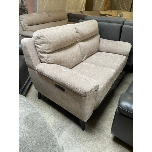 1513 - Grace Mink Fabric Two Seater Recliner, original RRP £749.99 + VAT (4165-35)(H 100 X W 165 X D 97 cm)... 