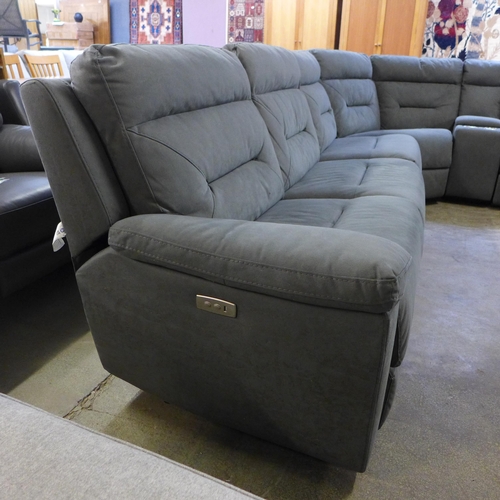 1521 - Justin Grey Sectional Reclining Sectional Sofa, original RRP £1833.33 + VAT (4165-13)(H 103 x W 326/... 