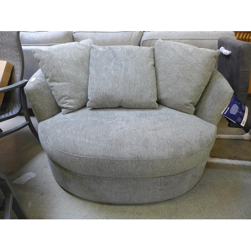 1532 - Large Grey Fabric Swivel Chair, original RRP £441.66 + VAT (4165-23)(H 88.9 x W 132.1 x D 99.1 cm) *... 