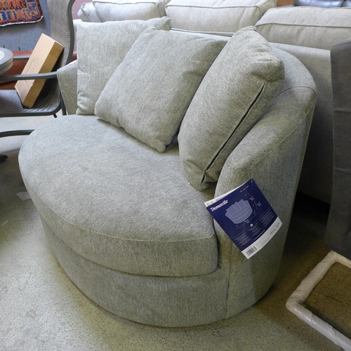 1532 - Large Grey Fabric Swivel Chair, original RRP £441.66 + VAT (4165-23)(H 88.9 x W 132.1 x D 99.1 cm) *... 