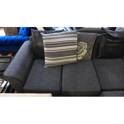 1540 - A Monty charcoal upholstered RHF corner sofa (H=87 x W=230 x D=200 return) * this lot is subject to ... 