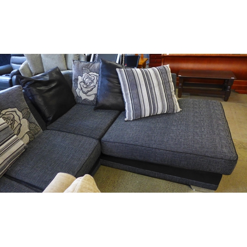 1540 - A Monty charcoal upholstered RHF corner sofa (H=87 x W=230 x D=200 return) * this lot is subject to ... 