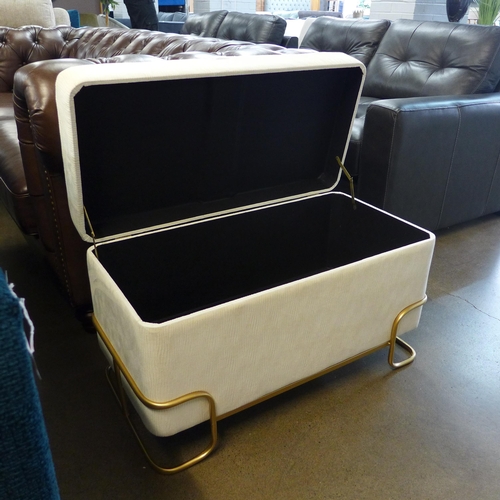 1311 - A cream storage stool with gold base