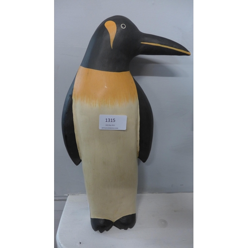 1315 - An ornamental wooden penguin, H 35cms (COLL1311)   #