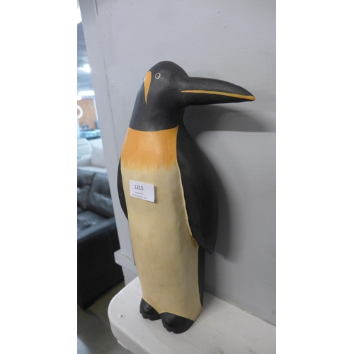 1315 - An ornamental wooden penguin, H 35cms (COLL1311)   #