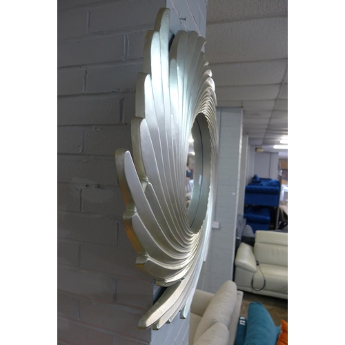 1401 - A silver swirl mirror