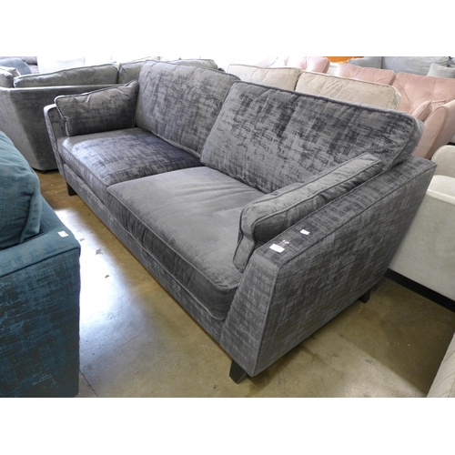 1425 - A Dolce magnesium velvet four seater sofa