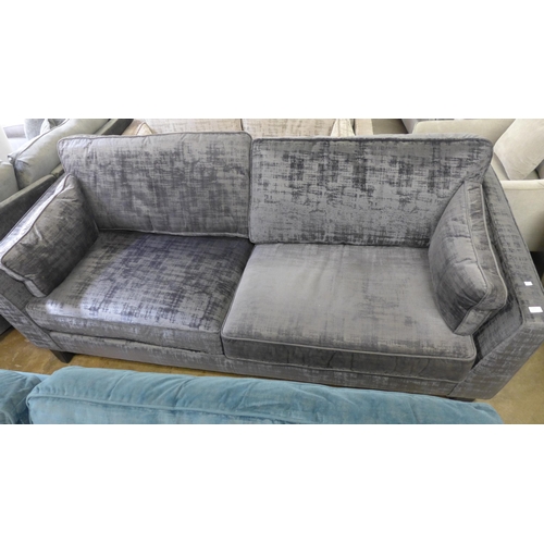 1425 - A Dolce magnesium velvet four seater sofa