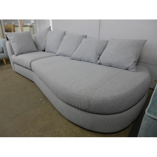 1433 - A stone grey sofa/chaise