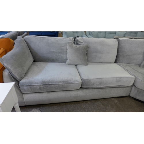 1434 - A Halley aluminium upholstered curved corner sofa