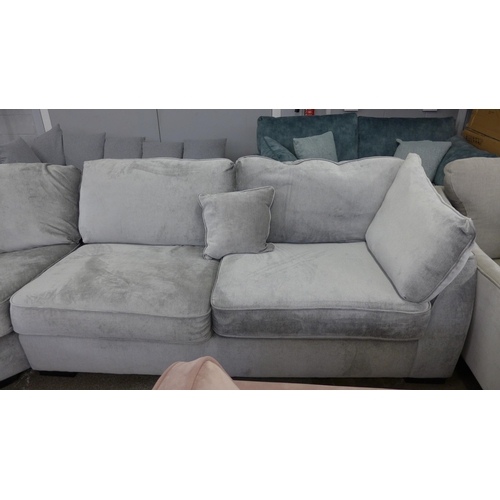 1434 - A Halley aluminium upholstered curved corner sofa