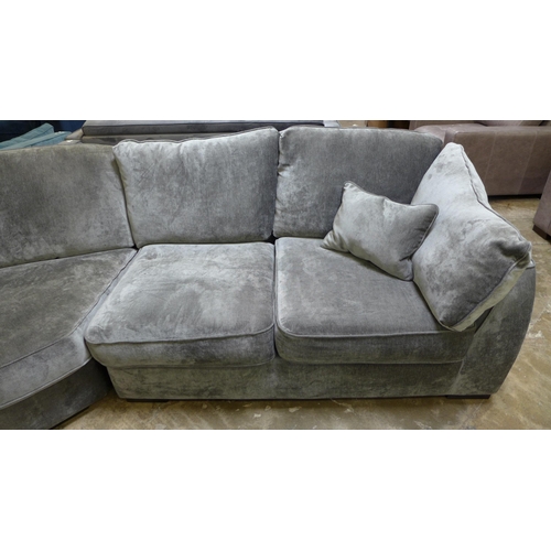 1437 - A Halley charcoal upholstered curved RHF corner sofa