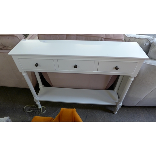 1439A - A white three drawer console table