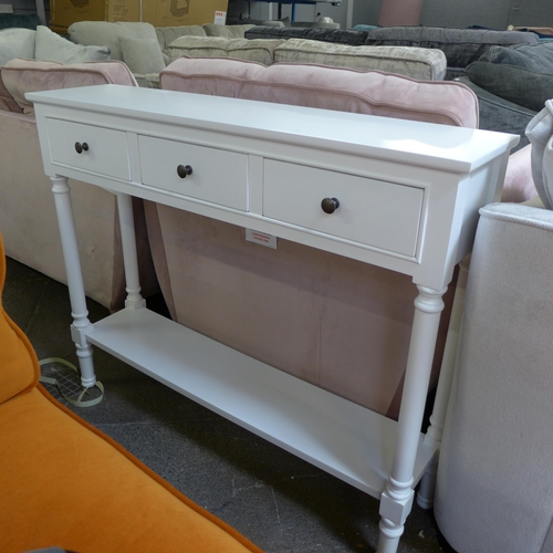 1439A - A white three drawer console table