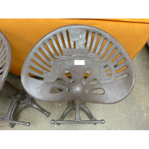 1440 - A pair of industrial style bar stools